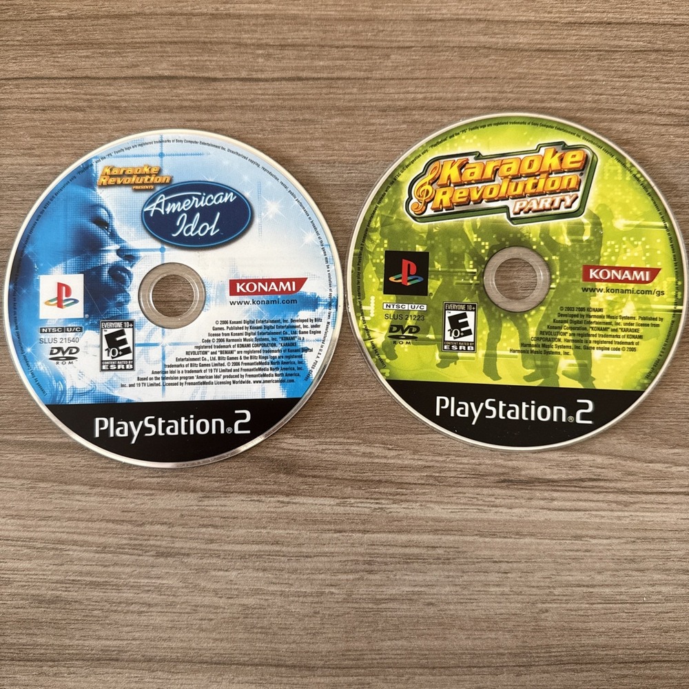 Karaoke Revolution Party & American Idol‎ (PlayStation PS2) Discs Only Tested